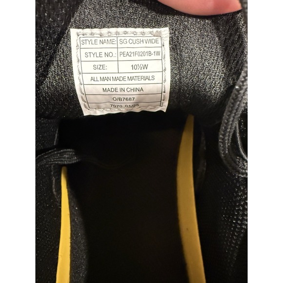 Perry Ellis Portfolio Men 10.5W Slip Guard Resistant Slip-On Black Work Shoes - Picture 5 of 8